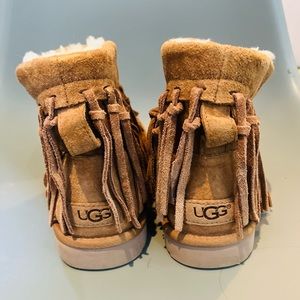 Mini Ugg Boot - Fringe, Chestnut